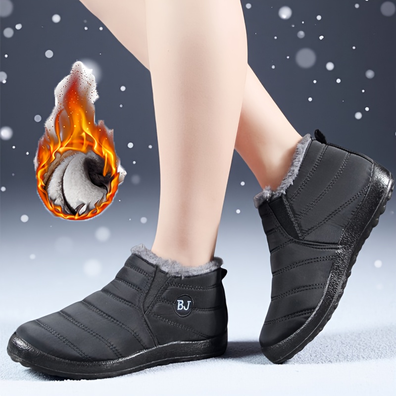 Women's Snow Boots with Fleece Lining, Winter Warmth